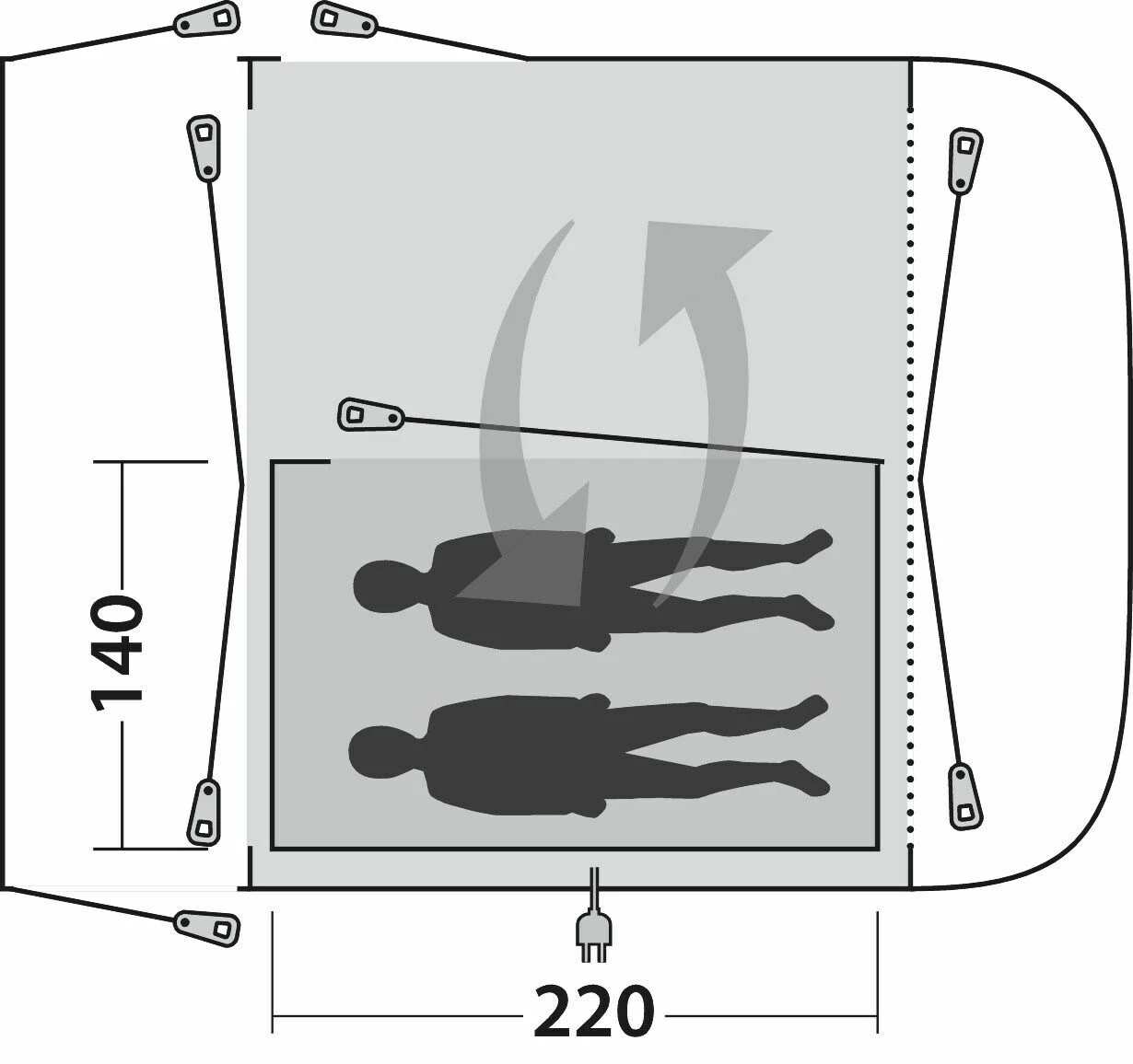 Outwell Newburg 240 Inner Tent - Image 2
