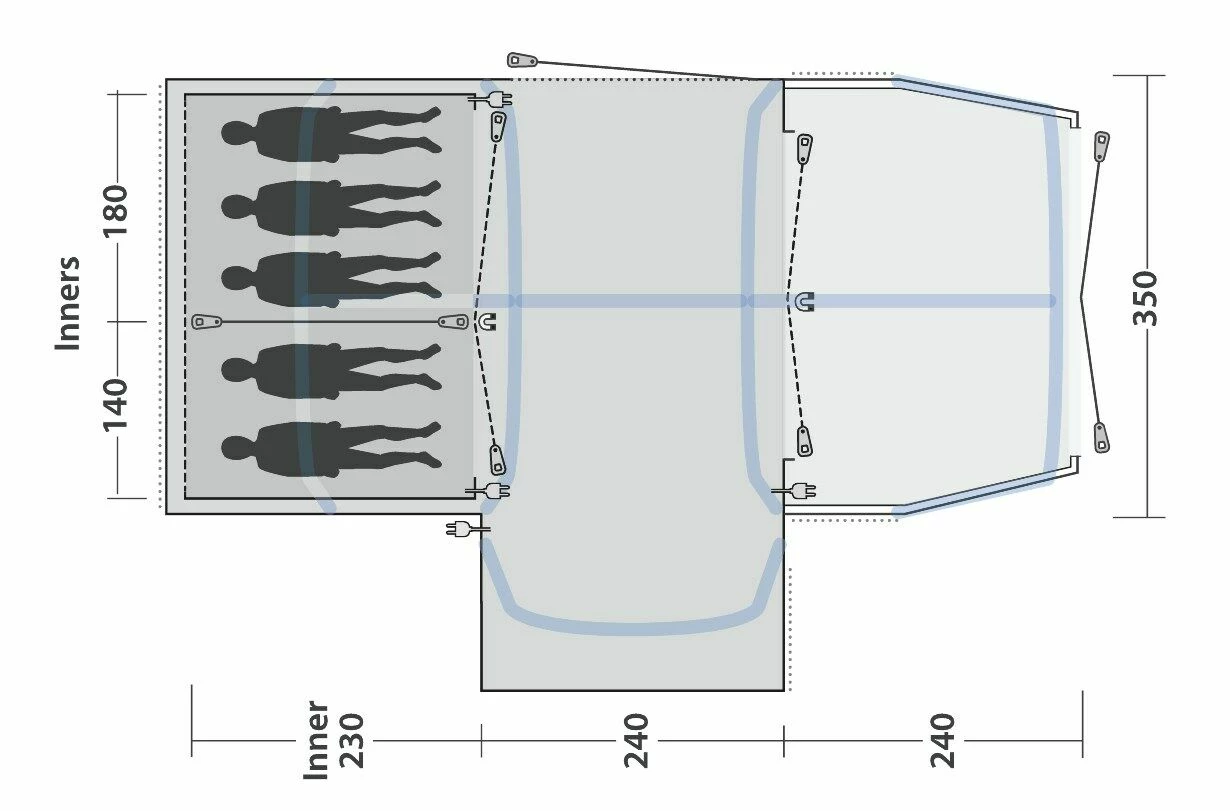 Outwell Mountain Lake 5ATC Tent (2022) - Image 2