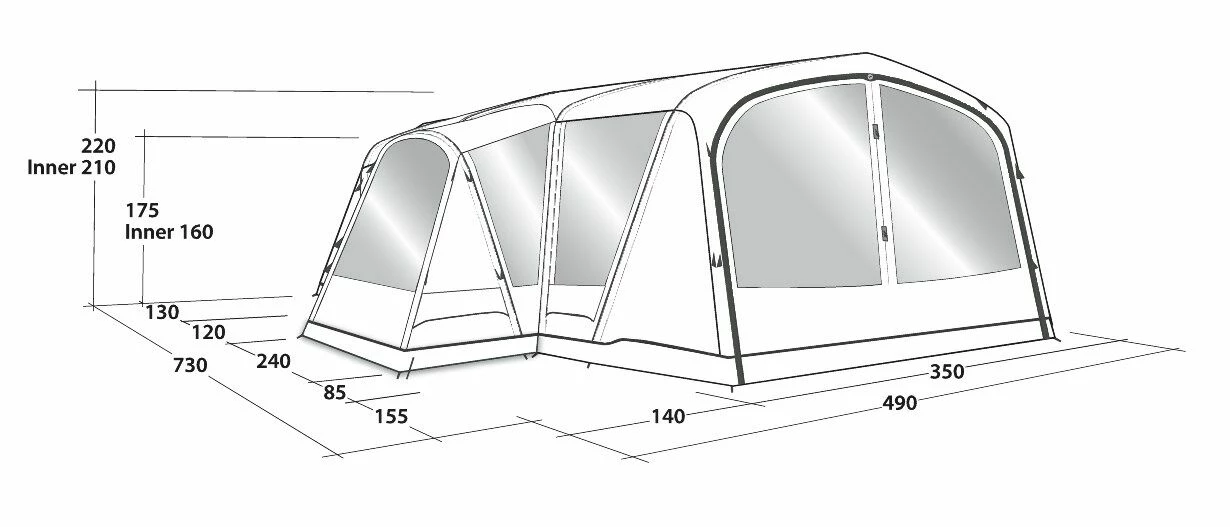 Outwell Mountain Lake 5ATC Tent (2022) - Image 3