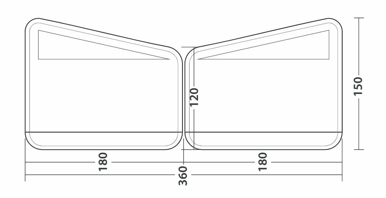 Outwell Windscreen Air Scalable 180 - Image 2