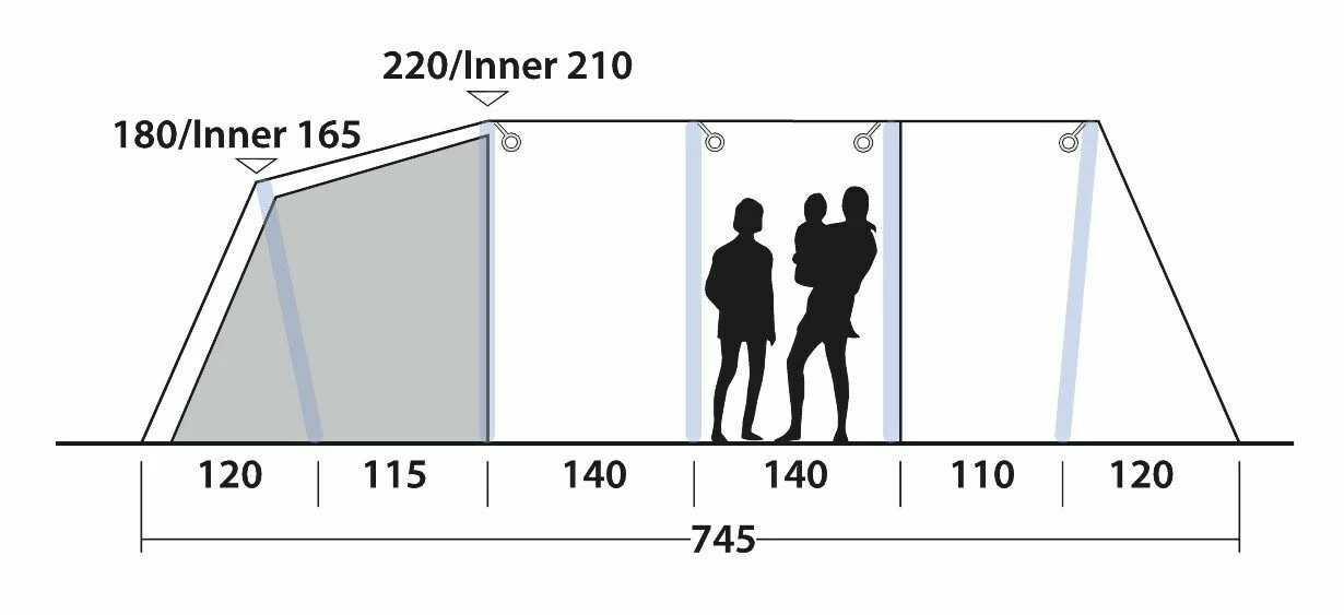 Outwell Queensdale 8PA Tent (2023) - Image 5