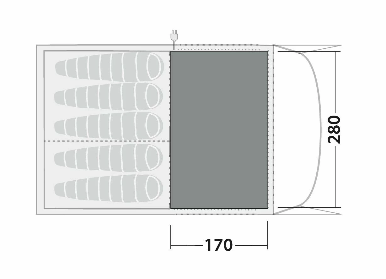 Robens Fleece Carpet Wolf Moon 5XP - Image 3