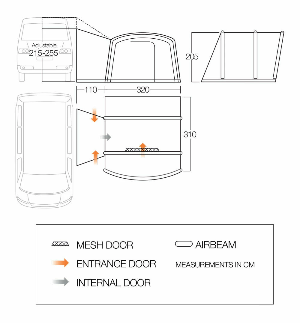 Vango Cove II Air Mid Awning (2023) - Image 2