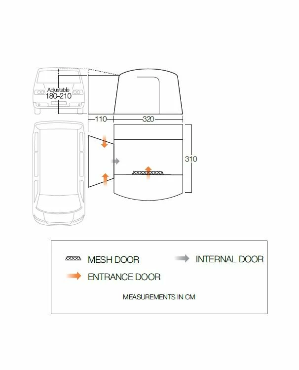 Vango Cove II Low Poled Drive Away Awning - Image 2
