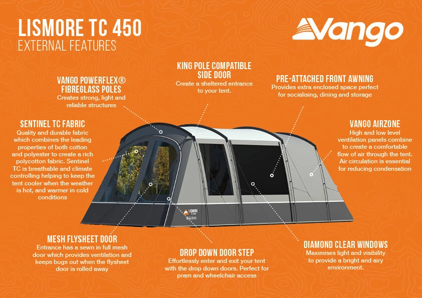 Vango Lismore TC 450 Poled Tent Package (2023) - Image 5