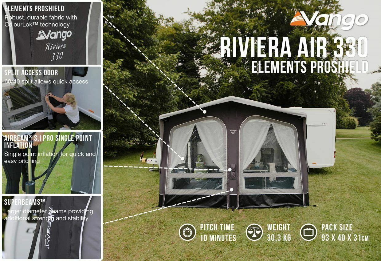 Vango Riviera Air 390 Elements ProShield Caravan Awning (2023) - Image 5