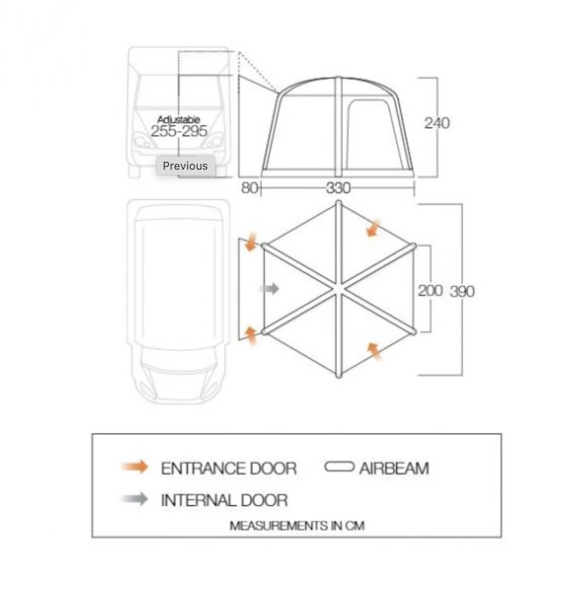 Vango Airhub Hexaway II Tall Awning (2022) - Image 3