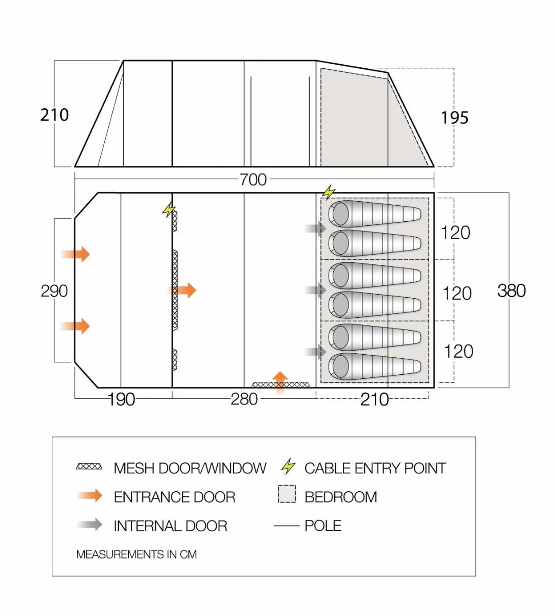 Vango Lismore 600XL Poled Tent Package (2023) - Image 2